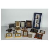 Frame lot plus shadow box with miniature