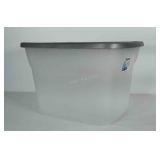 18 gallon sterlite storage tote with lid.