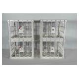 Four poly file crates. Measurements in pictures.