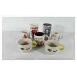 Seven Starbucks mugs