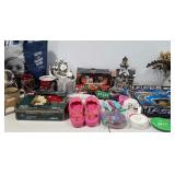 Christmas village houses, vases, laser