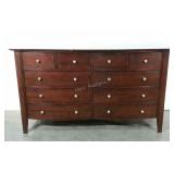 Ten drawer dresser. Marred from use and moving.