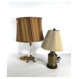 Table lamps, small Asian style stands 18" and