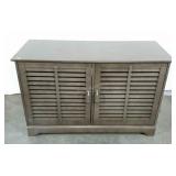 TV stand or cabinet, slat front doors, khaki