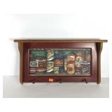 Country craft wall hanging with peg hooks,