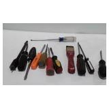 Screwdrivers,  scraper handle,  drill bit