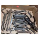 Collection of double ended wrenches and other