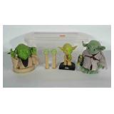 Yoda Star Wars collectibles in small poly storage
