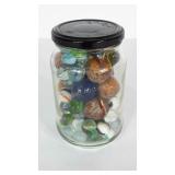 Pint jar with marbles. Some older ones that are