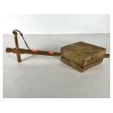 Tribal wall art drum, 9x19x9