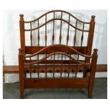 Twin bed (39"), head and foot board with side