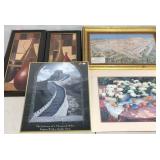 Wall art, framed Great Wall poster 24x32, matted