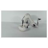 Wooden swans and duck, swans are 8" and duck is