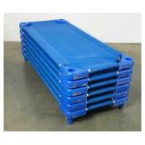 Six Dandelion daycare stacking cots. 51"×22",