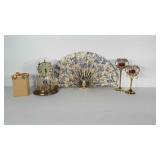 Mixed lot: fan, Anniversary Clock (made in West