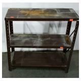 Metal shop shelves, lightweight, rust as shown