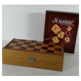Board games, includes scrabble and chess, chess