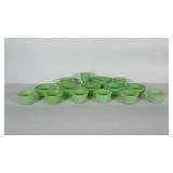 Fireking Jadeite pieces: 8 cups with floral