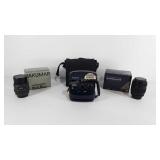 Photography group, Polaroid 600 camera and case,