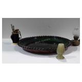 Pottery serving Bowl, golf caddy pen and pencil