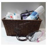 Basket with Clorox bath mat, two sets of 36 in