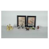 Home decor group: bird wall decor, Avon bird egg,