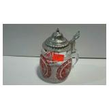 Glass stein, stamped 