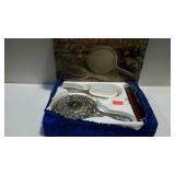 Dynasty silver plated dresser set, includes