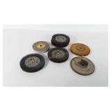 Seven grinder wheels