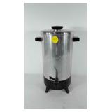 Stainless steel hot water dispenser, works, 15" H