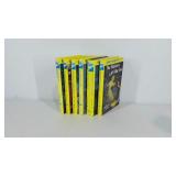 Seven Nancy Drew mystery novels