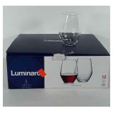 Luminarc stemless wine glass set of 12 in box,