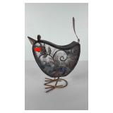 Yard art, solar powered bird accent light