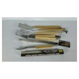 BBQ tools including one still with tags.