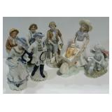 Collection of porcelain and ceramic figurines, 7