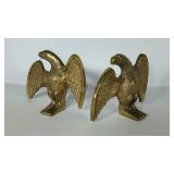 Pair of cast brass eagle bookends. 6" wide, 5"