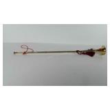 Brass hunting horn, 36 1/2" L