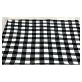 Thick fleece throw, black & white plaid, 57x84