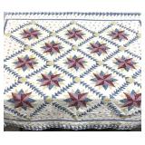 Quilt, handmade, star pattern, 80x84, needs
