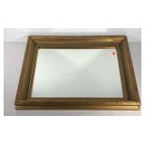 Framed beveled mirror, 32x38