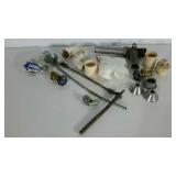Plumbing parts, including pvc trap with elbow,