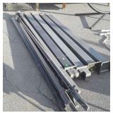 Aluminum Posts and Railing, 4 posts 4.5" x7ft,