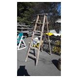 6 foot wooden step ladder