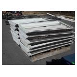 12 fluorescent 4 foot light fixtures, only a few