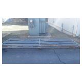 Two farm Gates, galvanized 6 bar, 12ft long, b
