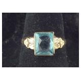 10k yellow gold ring with stone size 6.25 tested