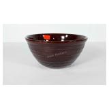 Hull Marcrest Daisy Dot stoneware mixing bowl, 9"