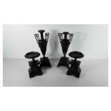 Urn set and pillar candle holder set, pillar