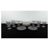 Fostoria glassware, includes eight plates and
