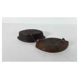 Two cast sad irons